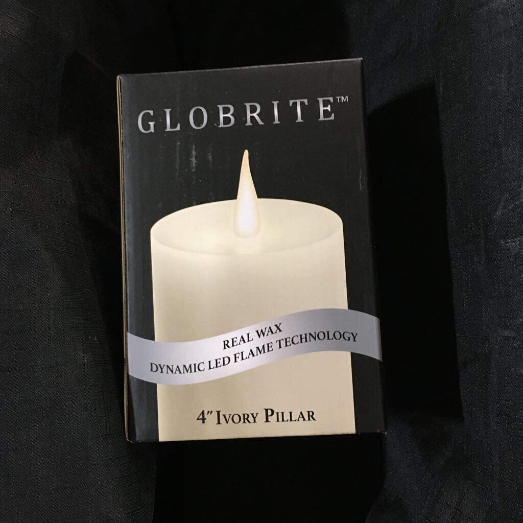 GB-4I Globrite 4" Ivory Pillar Candle