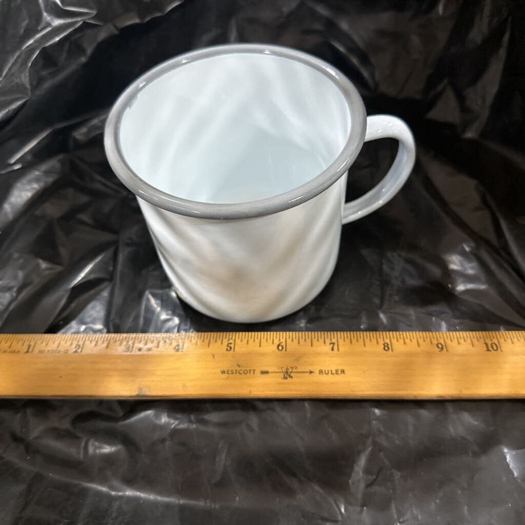 2009GR GRAY RIM SOUP MUG