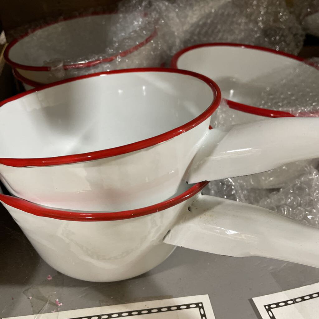 8033R SAUCE PAN red rim