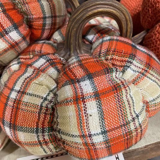 FY221L FALL PLAID PUMPKIN - LARGE