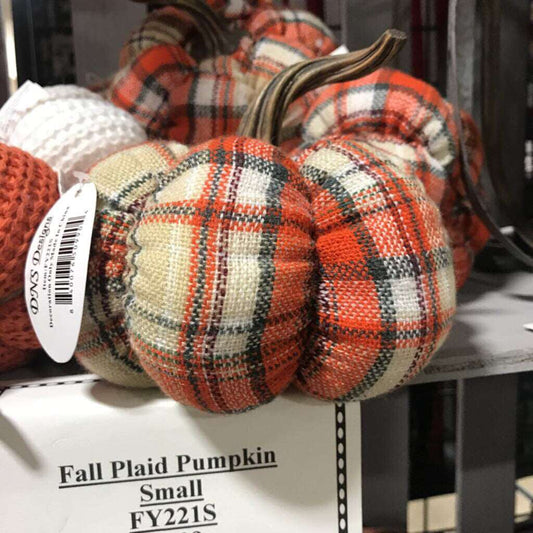 FY221S FALL PLAID PUMPKIN - SMALL