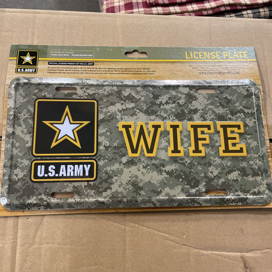 LICENSE PLATE-US ARMY, WIFE 45016