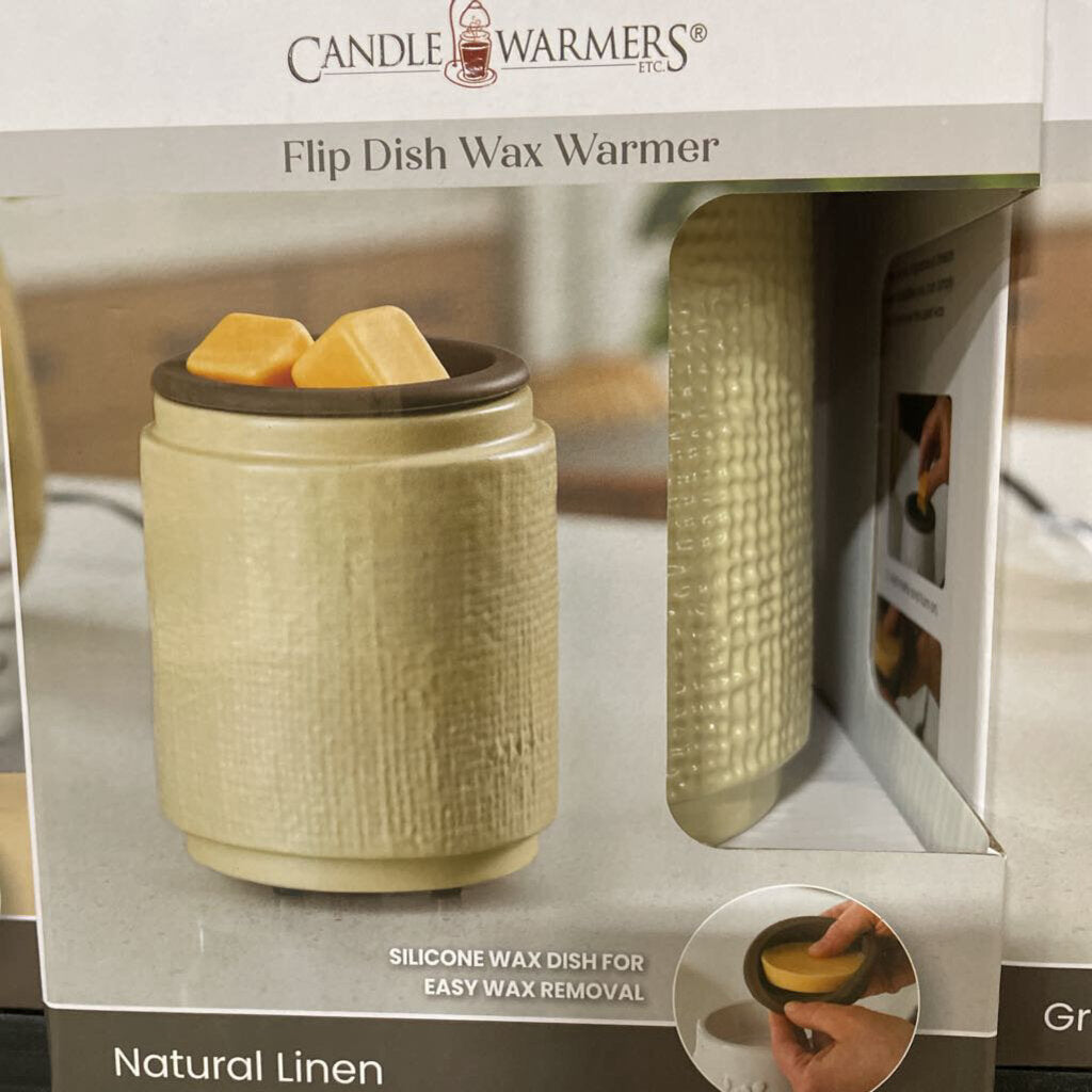 wwmln Natural Linen Flip Dish Wax Warmer