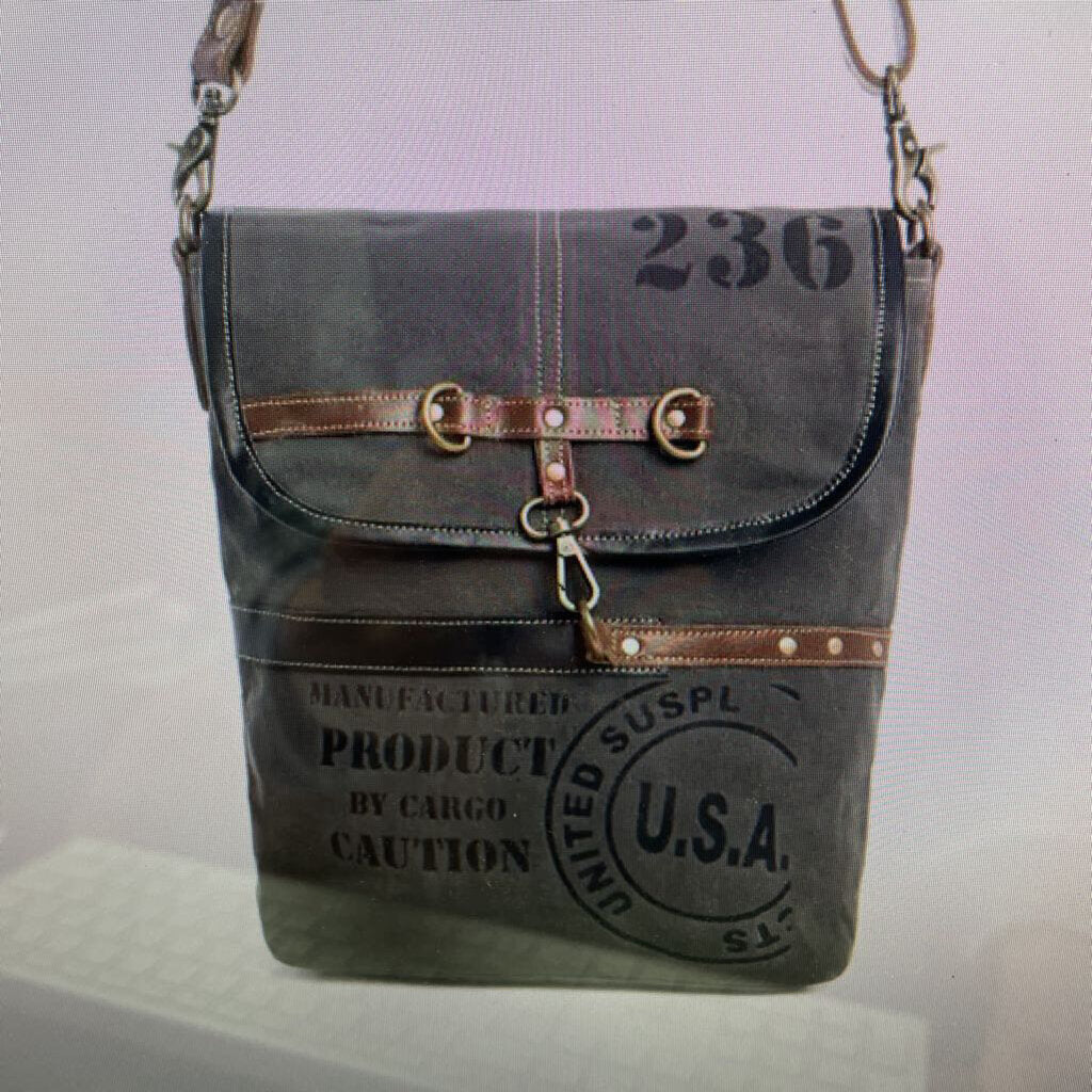 S-9915 Vintage Postage Crossbody Bag