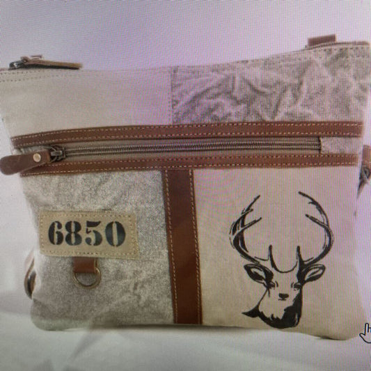 S-9924 White Hart Deer Small Crossbody Bag