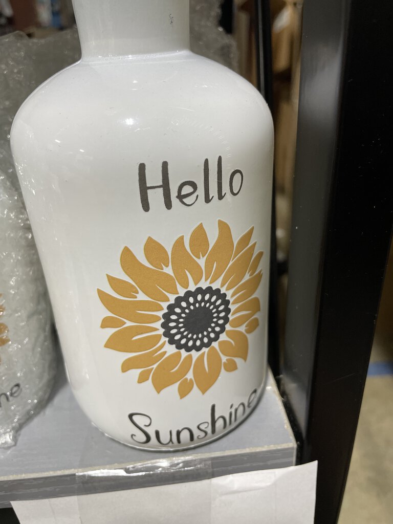 GAS34128 Hello Sunshine Sunflower Glass Jar - 3.25 x 6