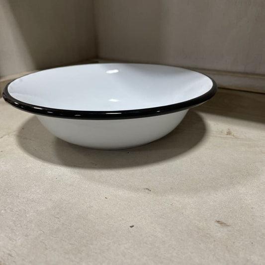 7018BL Black Rim Soup Bowl