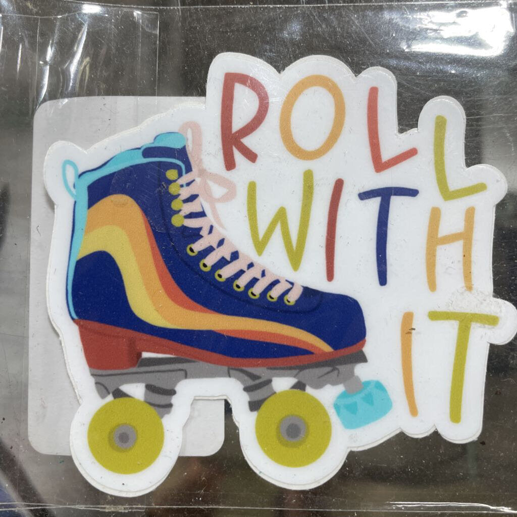roll with it sticker