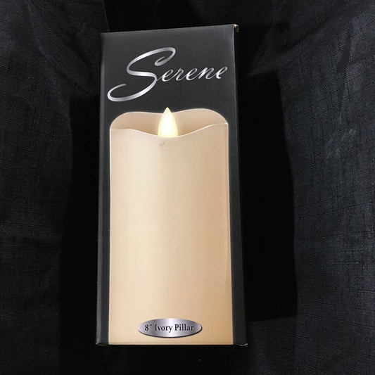 SER 8I Serene 3" x 8" Ivory Pillar