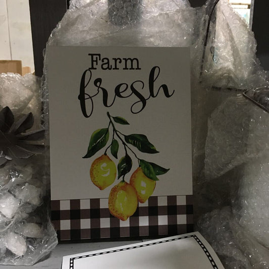 20NK104 Farm Fresh Block Sign