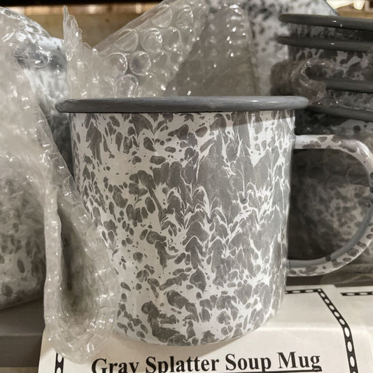 2009Gs GRAY SPLATTER SOUP MUG