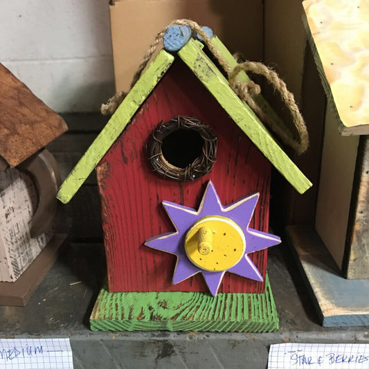 HT190017BUR 7"X5.5"X8.75"Birdhouse