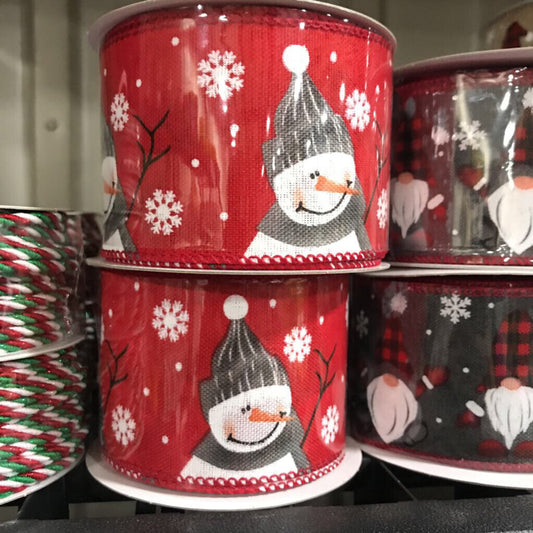 71059-40-51 RED LINEN/CUTEST SNOWMAN