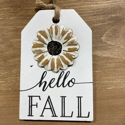 WFF25045 Hello Fall Sunflower Tag