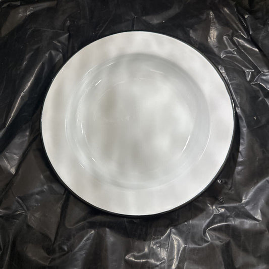 2057BK Black Rim Salad Plate 8"