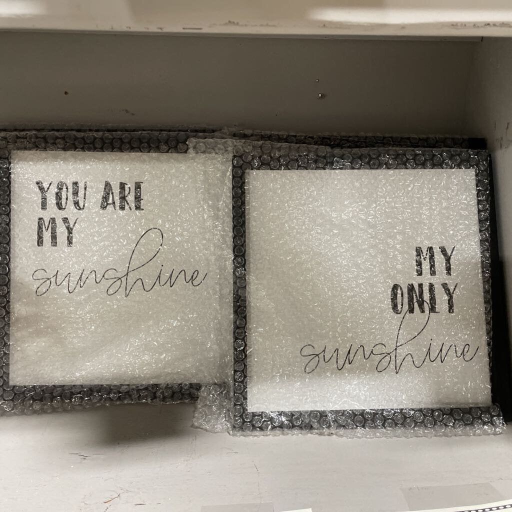 NK22119K YOU ARE MY SUNSHINE WALL SIGNS (SET OF 2)