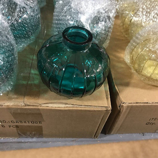 GAS41008 Blue Round Glass Vase